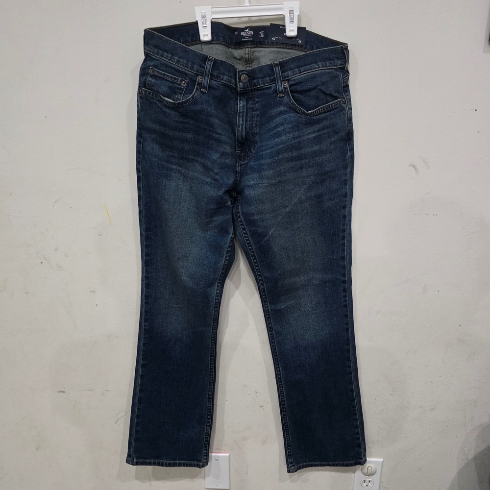 Hollister EpicFlex BootcutJeans Mens 32x30 Dark Wash Blue Denim 331-380-1400-278 - Picture 1 of 9